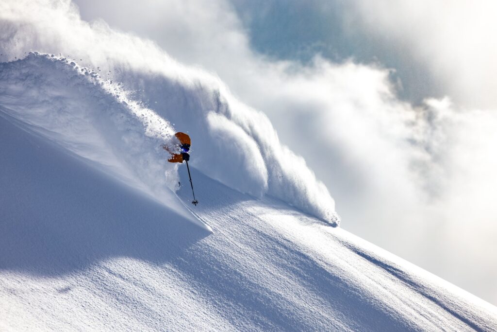 Preserving powder skiing for generations to come is a great motivation! Engelberg powder captured by Oskar Enader / Patagonia.