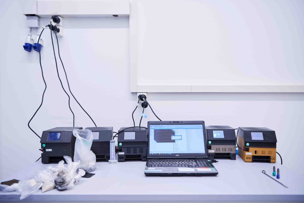 A fleet of Digit Soil devices ready to measure